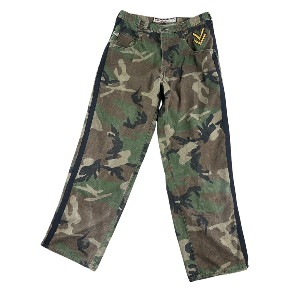 Parasuco Jeans Extreme Fit Camo Pants‎ 34x34 Y2K Patchwork Military Streetwear